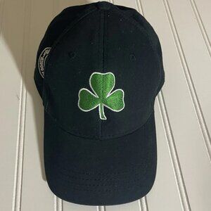 Black Clover Hat Cap Fitted Mens L XL Black Green O'connor Plumbing & Heating